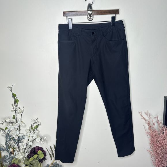 LULULEMON ABC Pant Slim *Warpstreme 28inseam" Black Sz 32 - Picture 4 of 7